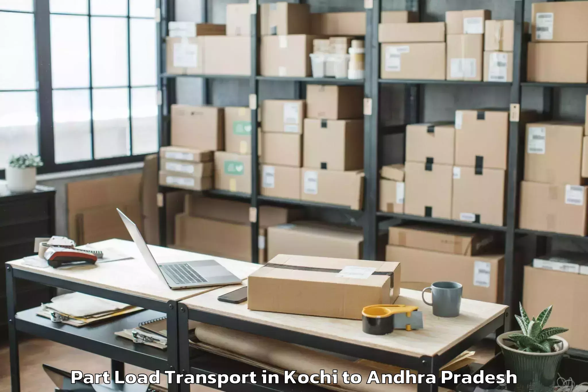 Book Kochi to Podili Part Load Transport Online